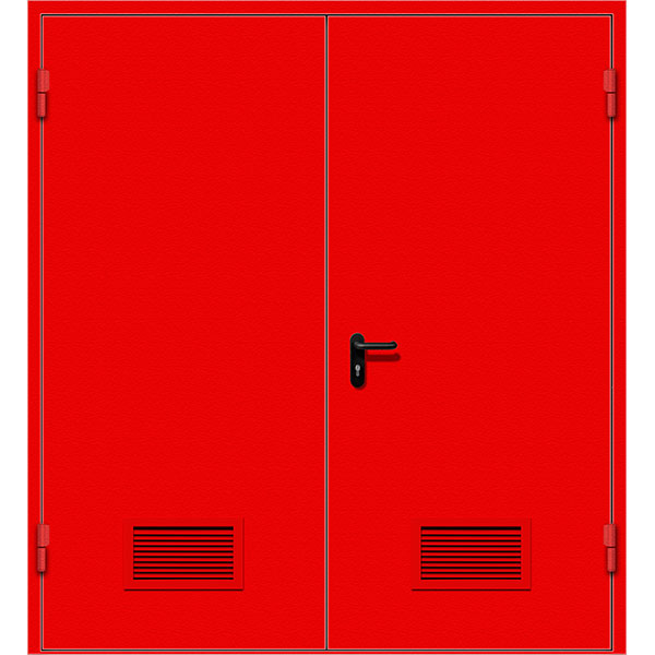 Двупольная противопожарная дверь с вентиляцией ДПМ-9